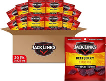 Jack Link's Teriyaki Beef Jerky Multipack, 20 packs, 0.625 oz bags, 7g protein per serving