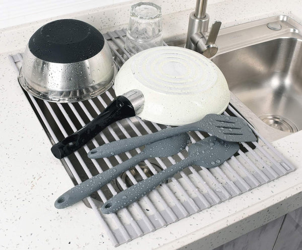 20.5 x 13.1 Inch Roll-Up Dish Drying Rack for Large Kitchen Sinks