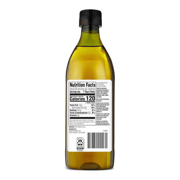 Amazon Grocery, Extra Virgin Olive Oil, 16.9 Fl Oz