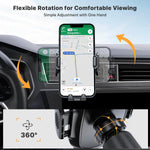 Car Phone Holder with Metal Hook Clip and Air Vent Cell Phone Stand