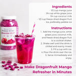 Freeze Dried Dragon Fruit Pieces, 7oz, 100% Natural, Gluten-Free, Vegan