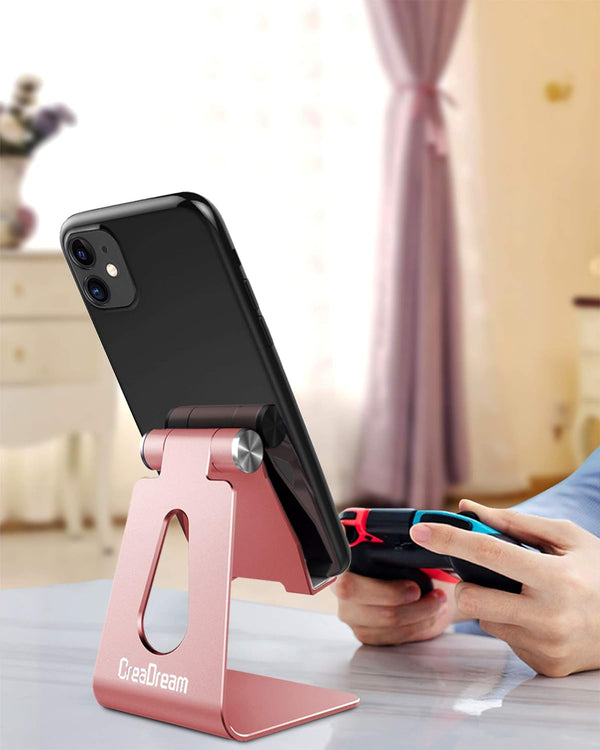 Adjustable Aluminum Phone Stand for Mobile Phones and E-Readers