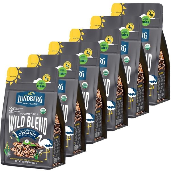 Lundberg Regenerative Organic Wild Blend Rice - Brown, Red & Black, 32 Oz