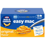 18-pack Kraft Easy Mac Original Flavor Single Serve Pouches, 38.7 oz