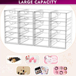 Acrylic Makeup Organizer with 19 Drawers for Bathroom Vanity Desk