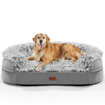 3.7 inch thickened orthopedic dog bed for extra large dogs with 28d egg-crate foam and removable cover