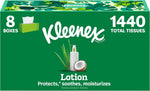 Kleenex Lotion Facial Tissues with Coconut Oil, 3 Flat Boxes, 120 Tissues Per Box, 3-Ply