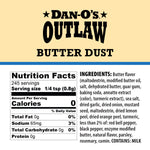 Dan-O's Outlaw Butter Dust Seasoning 6.9 oz - Sugar Free Zero Calorie Dry Spice Blend for Chicken Vegetables Popcorn