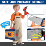 TooyBing kids tool bench set with electric drill and realistic tools for toddler 3-5 year olds easy setup