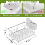 Space-Saving Dish Drying Rack for Kitchen Counters, White