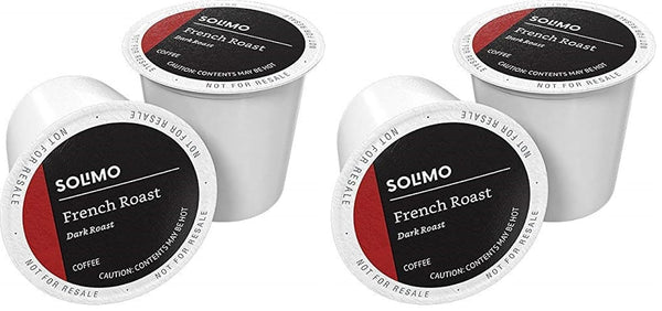 Amazon Solimo Dark Roast Coffee Pods, French Roast, 100 Count, Compatible with Keurig 2.0 K-Cup Brewers