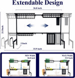 Adjustable over sink dish drying rack with large capacity and multifunctional baskets