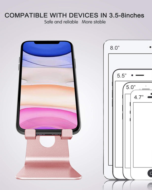 Adjustable Aluminum Phone Stand for Mobile Phones and E-Readers