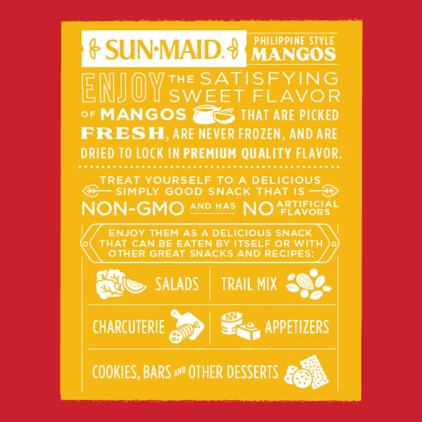 Sun-Maid Dried Mango Slices in 15 oz Resealable Bag with Cane Sugar