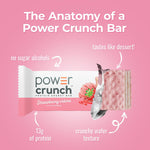 Power Crunch Protein Energy Wafer Bars Strawberry Crème 1.4 Ounce 12 Count