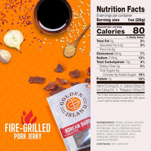 Golden Island Korean BBQ Pork Jerky 2 Pack 9 oz Resealable Bag