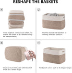 4 pack storage baskets for organizing, woven baskets for shelves, durable gift basket bins toy storage