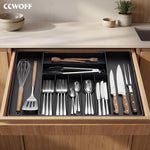 Extra Large Silverware Organizer for Kitchen Drawers and Utensil Holder