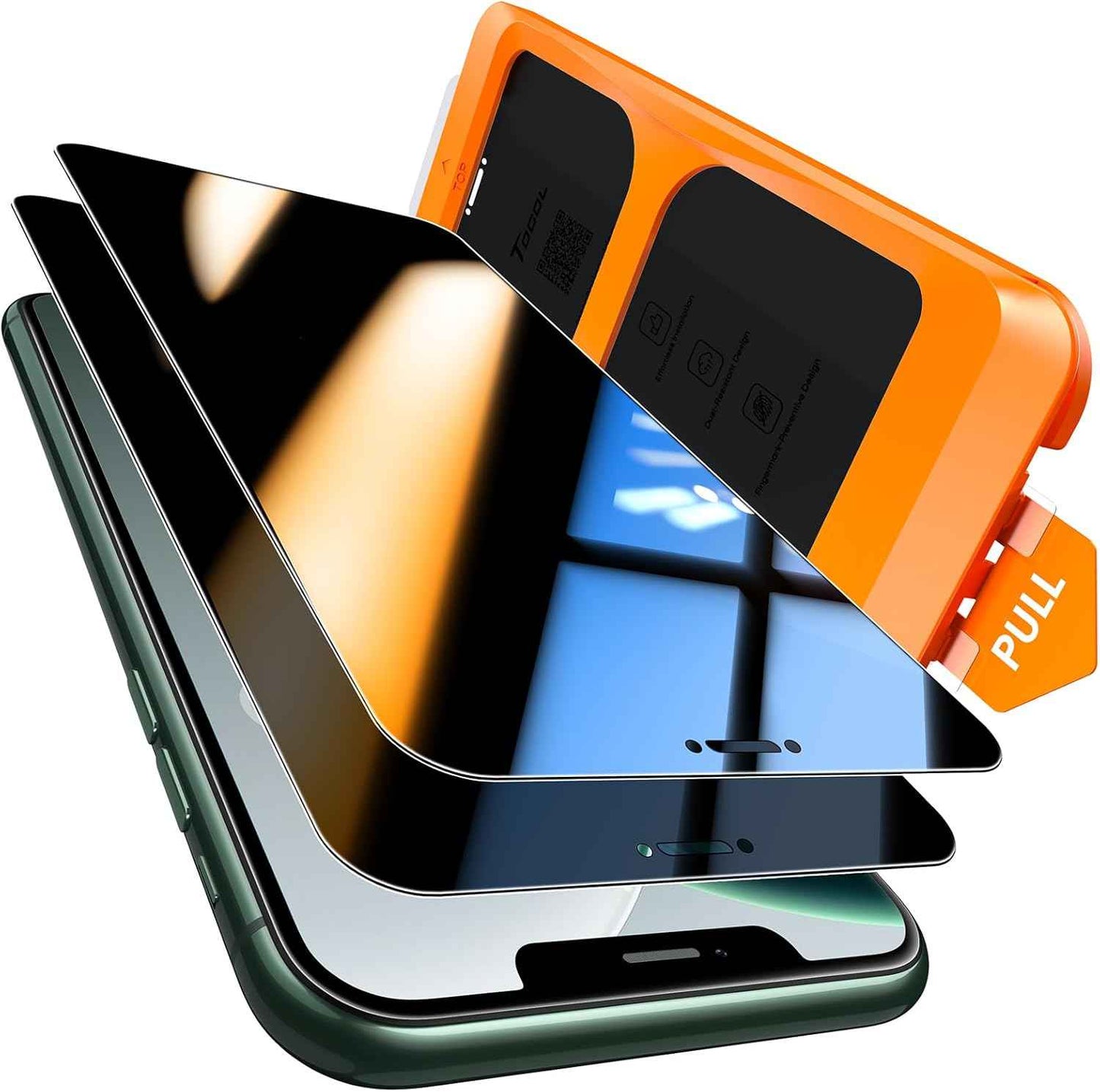 TOCOL for iPhone 17 Screen Protector 6.3 inch 9H Hardness Military Grade Shatterproof HD Tempered Glass for Full Coverage Protection 2 Pack