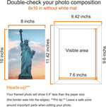 SESEAT Black 8x10 Picture Frame, Photo Frame for Wall Mounting or Tabletop Diaplay, 1 Pack