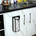 Utopia Kitchen Wall-Mounted Stainless Steel Grocery Bag Holder & Dispenser, Space-Saving Plastic Bag Holder for Kitchen, Pantry or Cabinet, Reusable Plastic Bag Organizer, Silver