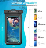 4 Pack 8.5“ Waterproof Cell Phone Pouch - Underwater Dry Bag Case Lanyard -Water Proof Clear Holder Protector for iPhone 17 16 Pro Max Plus Air Samsung Galaxy S25 Ultra Note for Beach Swimming