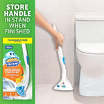 Scrubbing Bubbles Toilet Bowl Cleaning System with Flushable & Disposable Cleaner Refill Pads, Fights Odors and Helps Remove Limescale & Hard Water Stains, Citrus Scent, 1 Wand + 4 Refills + 1 Stand