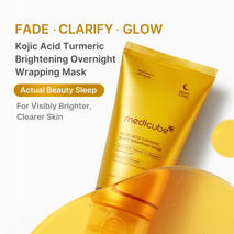 medicube Wrapping Mask Kojic Acid and Turmeric Overnight Peel Off Facial Mask, 2.53 fl.oz, Korean Skin Care