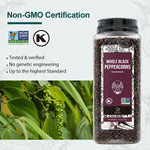 Soeos Himalayan Pink Salt Coarse Grain Kosher Salt Refill with Whole Black Peppercorns Non-GMO Verified Spice Seasoning Set
