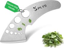 Plys Herb Stripper Tool 9 Holes - Stainless Steel Kitchen Herb Stripping Tool, Herb Leaf Peeler for Kale, Chard, Collard Greens, Rosemary, Thyme, Parsley and Basil, 2025 Professional Kitchen Gadgets