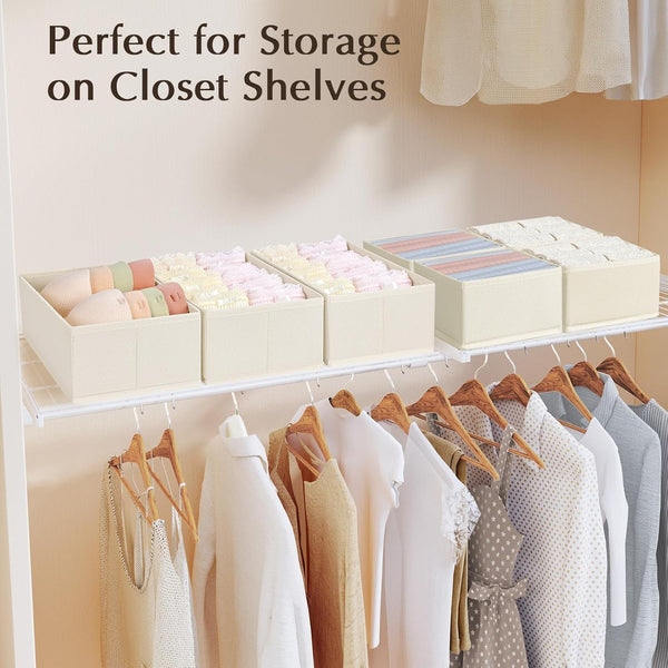 DIMJ 15-Piece Drawer Organizer Set for Bedroom and Closet Storage