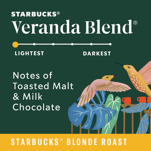 Starbucks Ground Coffee Veranda Blend 28 oz Hot or Iced Coffee