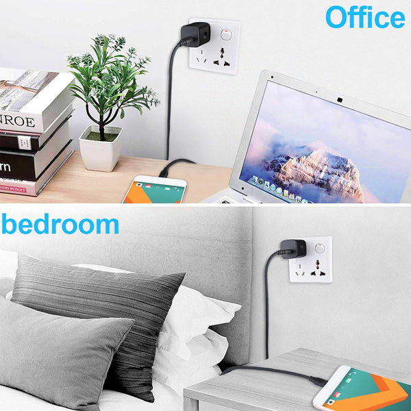 Single Port USB Wall Charger, 3 Pack, Travel, Black, Compatible with Multiple Devices