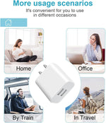 Dual Port USB Wall Charger for iPhone, Samsung, and Android Phones