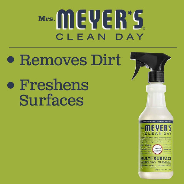 Mrs. Meyer's All-Purpose Cleaner Spray, Lemon Verbena, 16 fl oz, Cruelty Free, Pack of 3