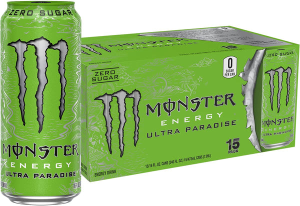Monster Energy Zero Ultra, Sugar Free Energy Drink, 16 Ounce | Pack of 15