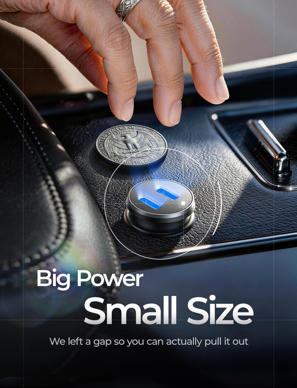 Dual USB-C Car Charger with 90W Power Delivery for iPhone and Samsung