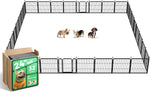 fxw rollick unleashed dog playpen for indoor, yard, rv camping, 24 inch 8 panels for small and puppy dogs, black