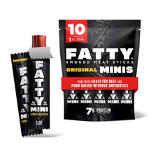 Fatty Mini Meat Sticks Made with Grass Fed Beef and Pork