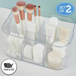 STORi Bliss 5-Compartment Plastic Cosmetics Storage Organizer Set of 2