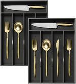 Bamboo Silverware Organizer for Kitchen Drawer Storage