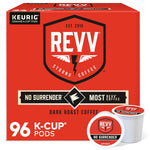 REVV No Surrender Keurig Single-Serve K-Cup Pods, Dark Roast Coffee, 96 Count