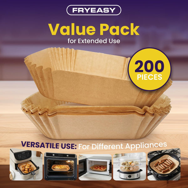 Air Fryer Liners for Cosori And Chefman 6QT: 200 PCS Air Fryer Liners Disposable, Square Airfryer Paper Parchment Sheets, Accessories for Chefman and Cosori, Compatible with 6 Quart Square Airfryers