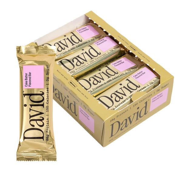 David High Protein Bars - 12 Pack - Blueberry Pie Flavor - Gluten Free - 28g Protein - 150 Calories