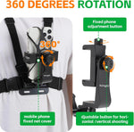 Phone Chest Mount Harness Strap Holder for Samsung iPhone