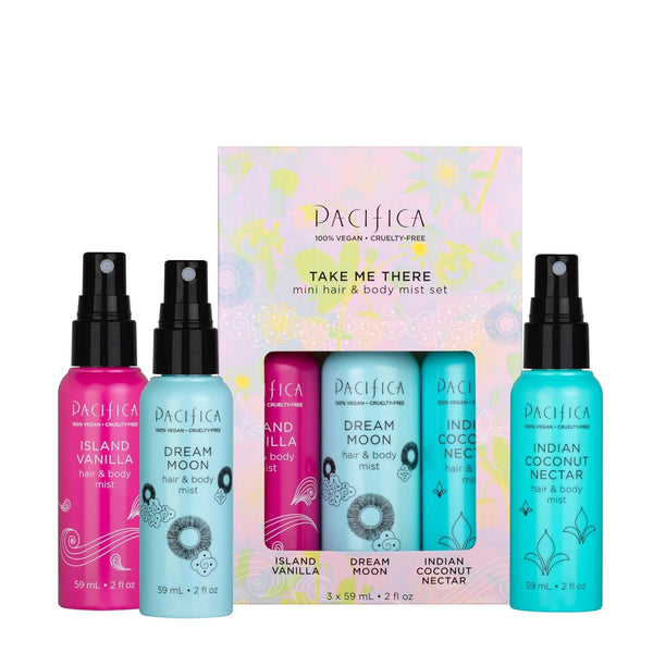 pacificas island vanilla 6oz hair and body mist, paraben-free, no alcohol, vegan and cruelty-free for women
