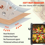 Ninja Foodi Air Fryer Liners, Ninja Air Fryer Liners Disposable, Ninja DZ071 Foodi Ninja Dual Air Fryer Parchment Paper Liners, Rectangular Airfryer Paper Liners, Rectangle 2 Basket Liners