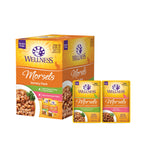 Wellness Healthy Indulgence Morsels Adult Wet Cat Food, Natural, Protein-Rich, Grain-Free, 8 Pack