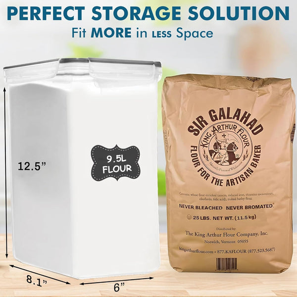 Extra Large Bulk Food Storage Containers with Airtight Lids for Kitchen and Pantry Organization