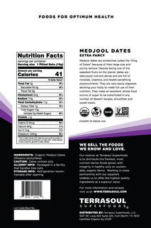 Terrasoul Organic Medjool Dates, 2 Lbs, USDA Certified, Non-Gmo, Gluten Free, Vegan, Farm Fresh